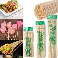 100pcs Bamboo Sticks Sturdy Disposable Barbecue Fruit Wood Sticks Barbecue Party Food BBQ Sticks