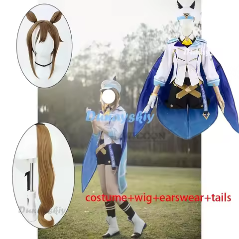 Game Cheval Grand Umamusume: Pretty Derby Cosplay Costume Wig Ears Anime Uma Musume Racing Associati