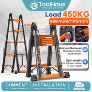 Telescopic Ladder Tangga Lipat Heavy Duty Multipurpose Ladder Double Sided Aluminium Foldable Extend