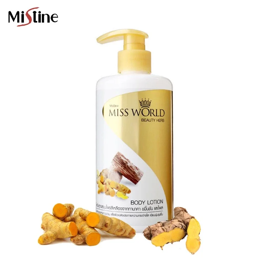 มิสทิน มิสเวิลด์ บิวตี้เฮิร์บ โลชั่นทานาคา ขมิ้นไพร Mistine Miss World Beauty Herb Body Lotion 400 m