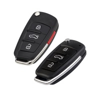 Hindley 3/4 Buttons Folding Flip Remote Car Key Shell Fob Case For Audi A2 A3 A4 A6 A6L A8 S6 Q7 TT 