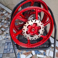 Original megapro enkei 18 inch spoke rims removed (repaint)