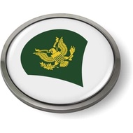 U.S. Army Rank Insignia Enlisted Soldiers 3D Domed CAR Emblem Badge Sticker Chrome Metal Bezel - Spe