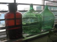 早期TENSHIANG 10000CC超大深琥珀色玻璃密封罐可當釀酒或糖果罐面交2200含運2300