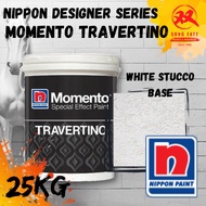 Nippon Paint Momento Travertino (White base) 25kg (Song Fatt) Stucco/Texture wall/Designer Series/Brick Wall Effect