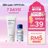 Dr.Leo Deep Cleaning Acne 2pcs Set Acne Essence +Salicylic Acid Facial Wash Pembersihan Mendalam Bua