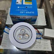 Downlight Led 3 watt white frame 220V