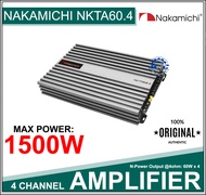 Nakamichi NKTA60.4 4 Channel Amplifier 1500W | 20Hz - 20kHz | 90dB CAR STEREO AMPLIFIER CAR AUDIO