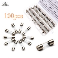 100pcs/box Fast-blow Glass Fuse Insurance Tube 250V 0.2A 0.5A 1A 2A 3A 5A 10A 15A 5*20mm