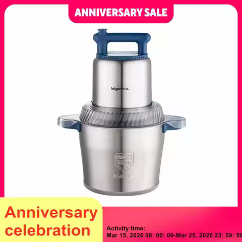 Professional 6L Commercial Meat Grinder, Industrial Grade Stainless Steel, 2-Speed Adjustable 1200W 