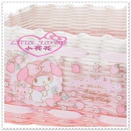 小花花日本精品♥ Hello Kitty 美樂蒂 方形 編織置物籃 雜誌籃 手把 收納籃 粉色草莓小兔12032006