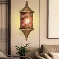 โคมไฟไม้ไผ่สานติดผนัง โคมไฟ2จุกติดเสา Bamboo lamp โคมไฟตกแต่งโรงแรม ตกแต่งบ้าน โคมไฟติดผนัง จัดส่งฟร