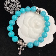 Chrome Hearts Chrome Hearts Cross Pendant Turquoise Turquoise Bracelet Women's Green