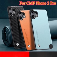 Matte Silicone Plain PU Leather Case For Nothing CMF Phone 2 Pro Camera Protection Shockproof Cover 