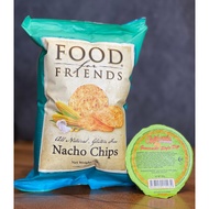 Food For Friends Nacho Chips Lightly Salted (75g) with Guacamole Style Dip (105g) {HALAL}