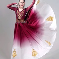 Xinjiang Dance Costume Performance Costume Ethnic Weiwuer Ethnic Big Swing Skirt Minority Ethnic Wei
