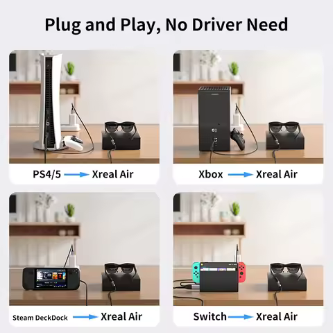 HDMI-compatible to USB C Cable 4K60Hz Adapter For PS5 Xbox SteamDeck to Xreal NrealAir RokidMax RayN