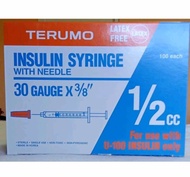 Terumo Insulin Syringe 1cc and 1/2cc ( G29 and G30)100pcs/Box