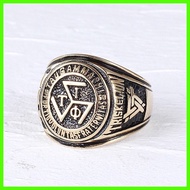 ┏ ▰ Pure Stainess Steel Tau Gamma Phi Ring Triskelion Ring for Men Size 6-15