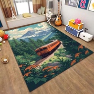 3D Train rugs boys bedroom rugs kitchen rugs entrance rugs bathroom rugs kids rugs