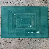 WUMINSDL Cutting Board, A1/A2/A3/A4/A5/A6 Grid Line Paper Cutting Pad, Precision Cutting PVC Self-he