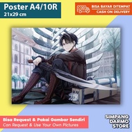 Poster Attack Of Titan Levi Mikasa Ackerman Eren Armin Zeke Erwin Hanji Zoe Reiner Annie Berthold An