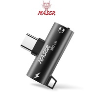 NASER OTG TYPE C TO 3.5MM AUDIO NRO-06 / OTG SPLITTER CONVERTER 2IN1 HEADSET AND USB CHARGER CONNECT
