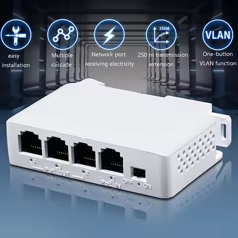 4 Port PoE Extender Waterproof Poe Repeater For IP Port Transmission Extender For POE Switch NVR IP 