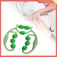 [Lovoski2] 9 Wheels Massage Roller Women Manual Muscle Relaxer Arm Leg Body Massage Roller