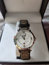正版 Coach 真皮經典女裝手錶 💖 100% real, genuine leather watch
