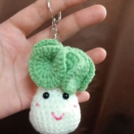 Vegetables crochet keychain,cabbage crochet keychain