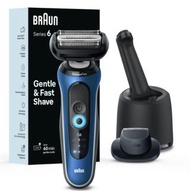 🔥包郵 本店有多買多慳優惠🔥Braun 百靈 Series 6 乾濕兩用電動鬚刨連清潔座 [藍色]