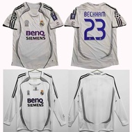 retro Issue 0607 real madrid home beckham soccer jerseys football shirt men