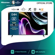 Hisense Smart TV 32 inch HD Vidaa 32E4H - TV LED Digital 32 inch - TV Smart Digital - TV Digital - B