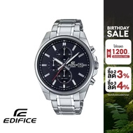 CASIO นาฬิกาข้อมือผู้ชาย EDIFICE รุ่น EFV-610D-1AVUDF วัสดุสเตนเลสสตีล สีดำ