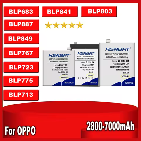 BLP887 Battery for OPPO Realme GT NEO 2 GT2/find X2 3 Pro 5G /X/X50/8/Reno8/9/V3/V5/7 X7 X3 Pro/A7X/