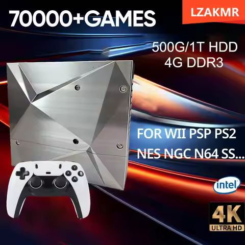P88 Retro Game Console 500G/1T HDD 70000+ Games Dual System Win11 & Batocera Plug and Play for Wii P
