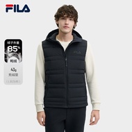 [-5°C] FILA CORE LIFESTYLE HERITAGE DREAM JUNGLE Men Down Jacket Vest (Black)