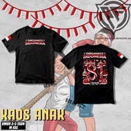 MERAH Children's T-shirts for August 17th, Red and White, Ages 3-15 Years