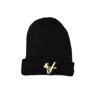 HITAM ADLV Black Yellow Logo Beanie Authentic / Original Black Acme De La Vie Beanie Hat