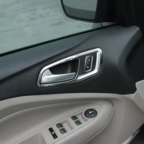 My Good Car ABS Chrome Interior Handle Trim Inner Door Handle Decoration Trim Sticker For Ford Kuga 