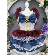 Private Pet Hand-Made Beautiful Girl Puppy Clothes Thai Poodle Poodle Pet Cat Cute Thin Skirt