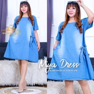 Miya Casual Dres Dress Denim Jeans Women's Fashion Clothing Jumbo Big Size