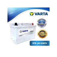 Varta/Delkor DIN70 EFB LN3 Silver Dynamic EFB Car Battery for Volkswagen Jetta, MK7, Passat B8, Peug