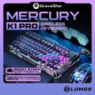 Gravastar Mercury K1 Pro Special Edition - Cyberpunk Concrete Gray RGB Gaming Keyboard