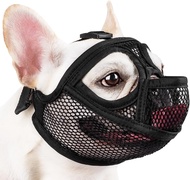 Mayerzon French Bulldog Muzzle Full Pant Mesh Short Snout Muzzle for Flat-Faced Dogs Shih Tzu Pug En