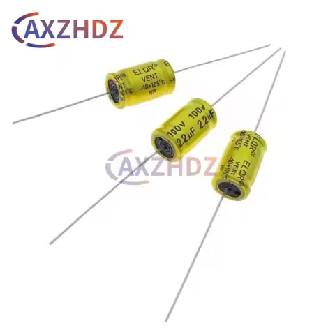 10PCS NP Axial Horizontal Electrolytic Capacitor 100V 1uF 1.5uF 2.2uF 3.3uF 4.7uF 5.6uF 6.8uF 10uF 2