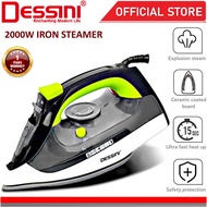 DESSINI ITALY 2000W Electric Ceramic Soleplate Garment Steam Iron Sprayer Steamer Clothes Brush / Se