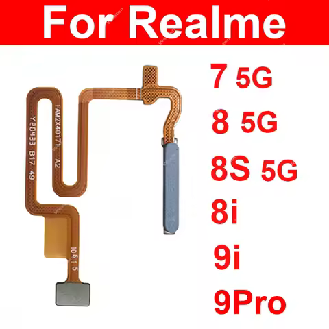 Fingerprint Sensor Flex Cable For Realme 7 5G 8 8S 5G 8I 9I 9Pro 4G 5G Power Button Fingerprint Home