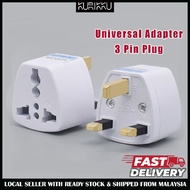 Universal 2 Pin To 3 Pin UK Plug Travel Converter Adapter 1PCS